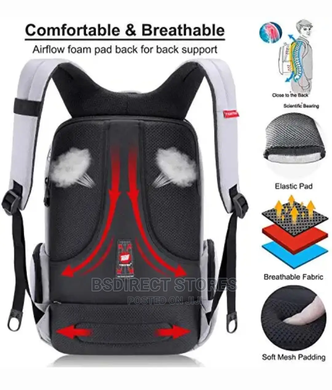 POLARIS Laptop Backpack Hidden Compartment Anti-theft Zip