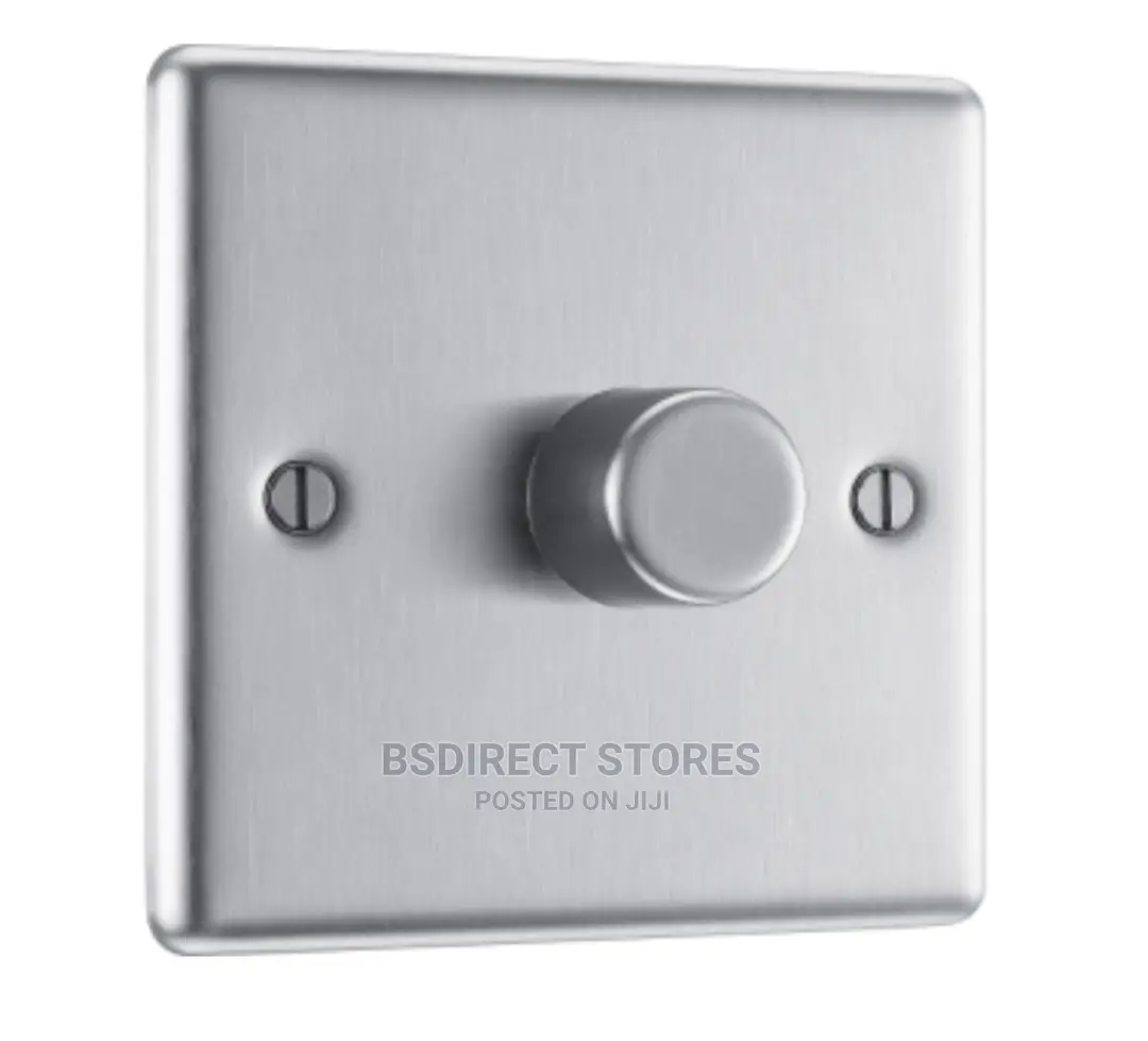 SMJ 2-Way Dimmer Switch 400W 1-Gang Brushed Steel Dimmer