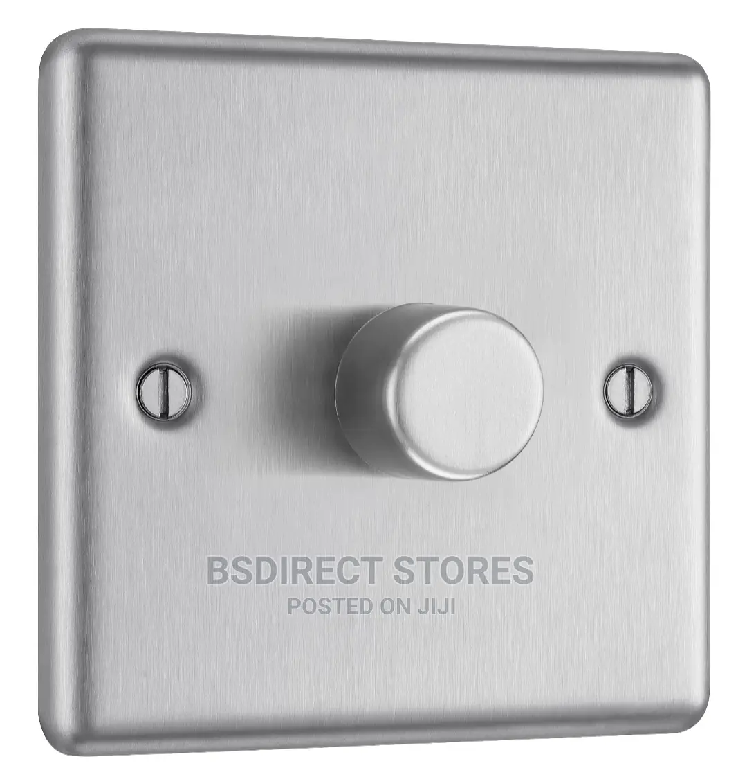 SMJ 2-Way Dimmer Switch 400W 1-Gang Brushed Steel Dimmer