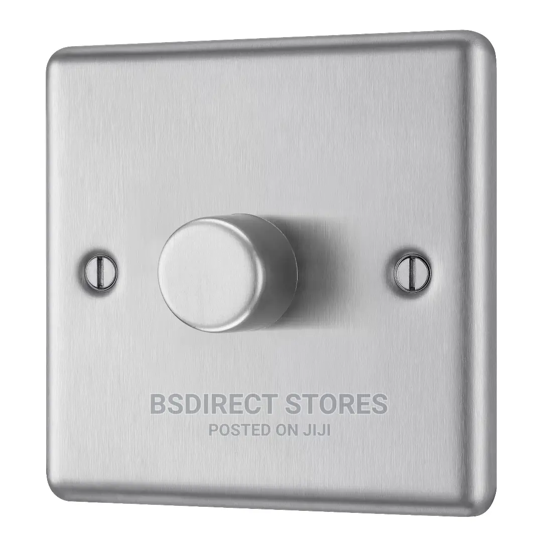 SMJ 2-Way Dimmer Switch 400W 1-Gang Brushed Steel Dimmer
