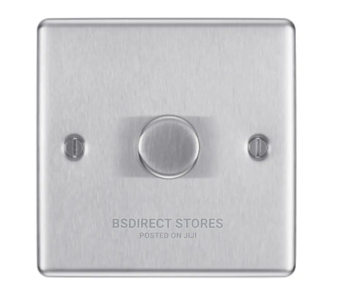 SMJ 2-Way Dimmer Switch 400W 1-Gang Brushed Steel Dimmer