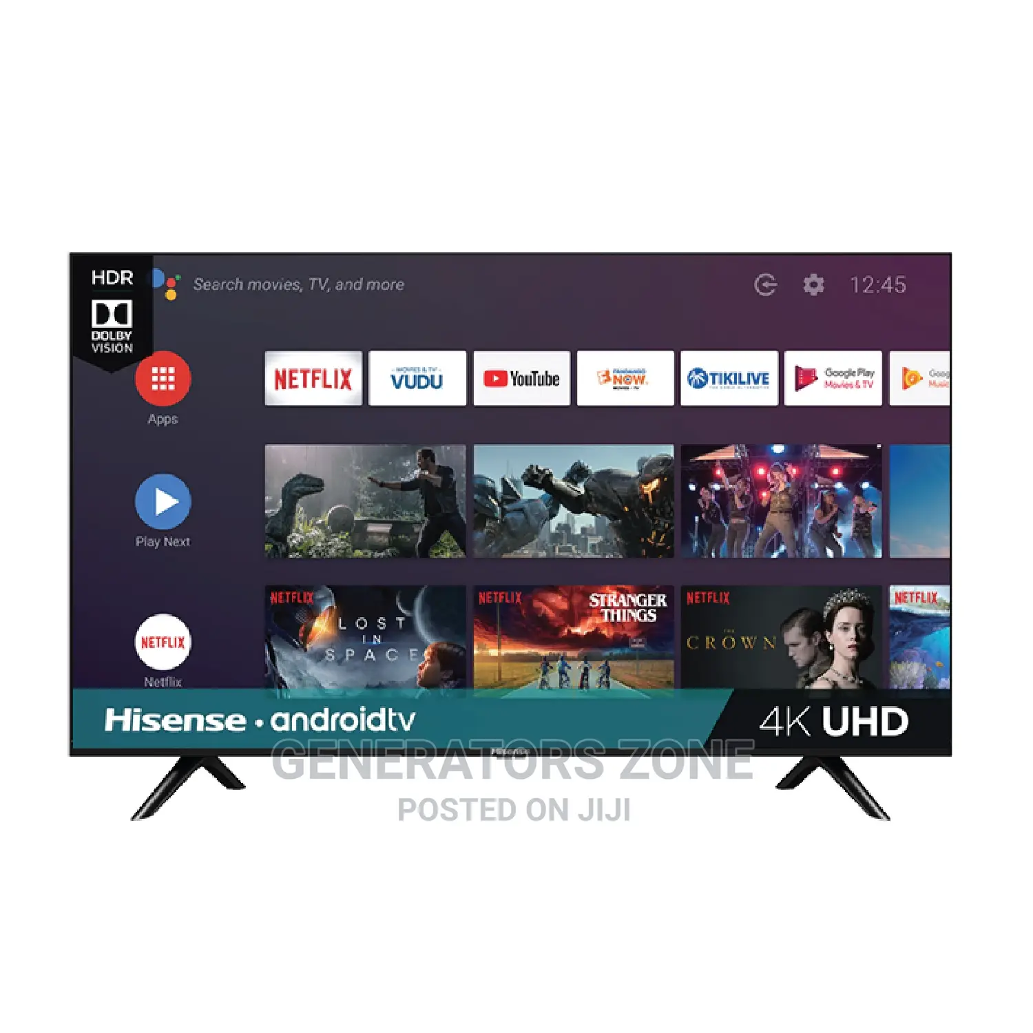 Hisense 55” Uhd- Smart TV, Youtube, Netflix With Bluetooth