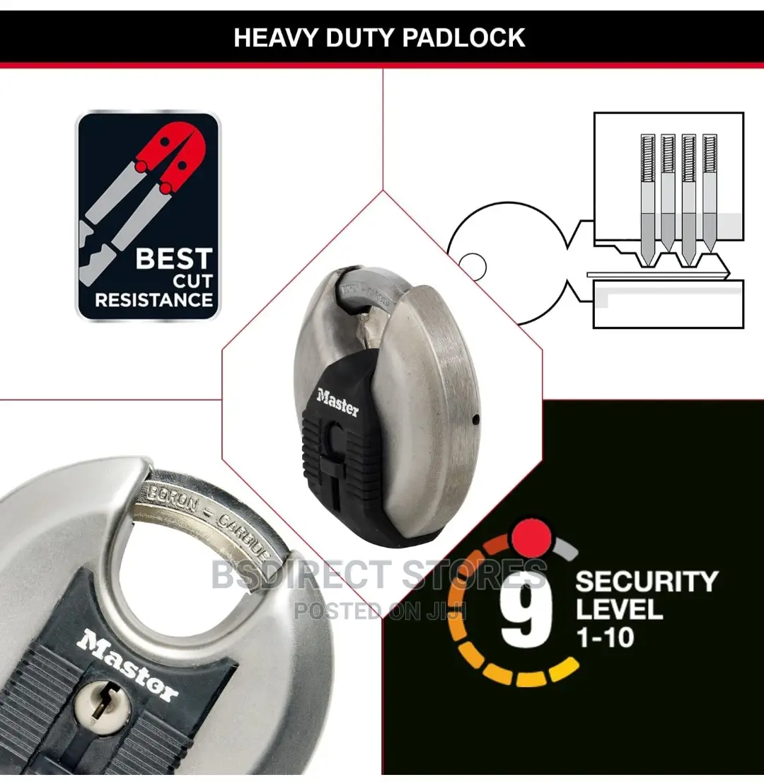 Master Lock Excell Heavy Duty Discus Padlock 80mm