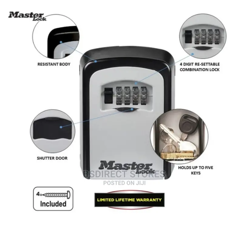 Masterlock Wall-Mounted External Combination Key Safe Medium