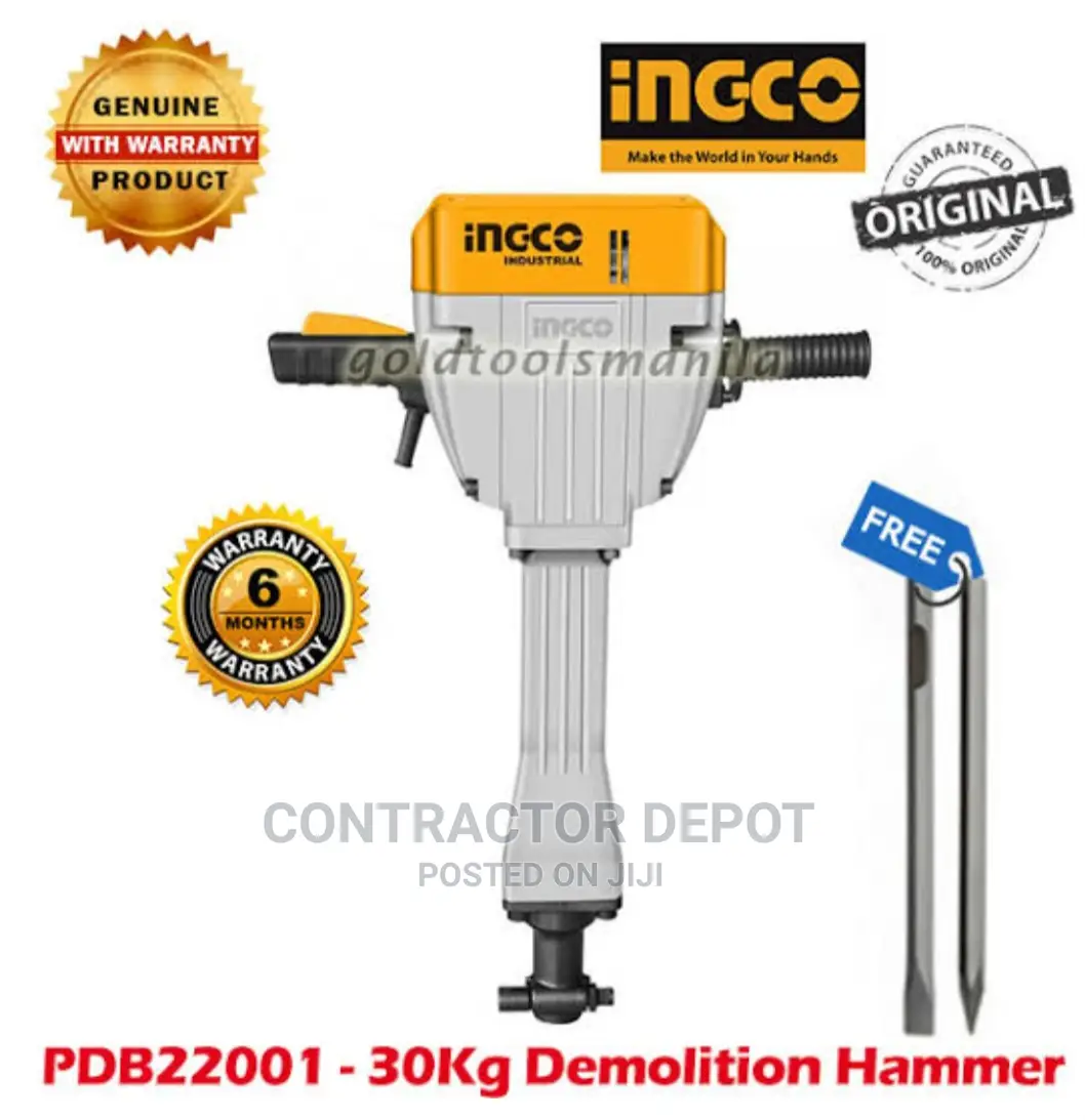 Ingco Corded Demolition Jack Hammer Concrete Breaker – 2200W