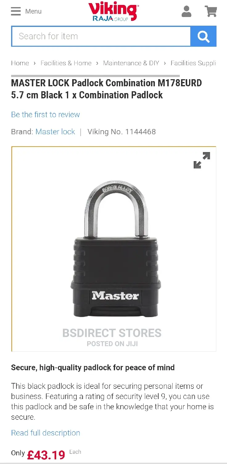 Master Lock Weather Tough Black Zinc Combination Padlock