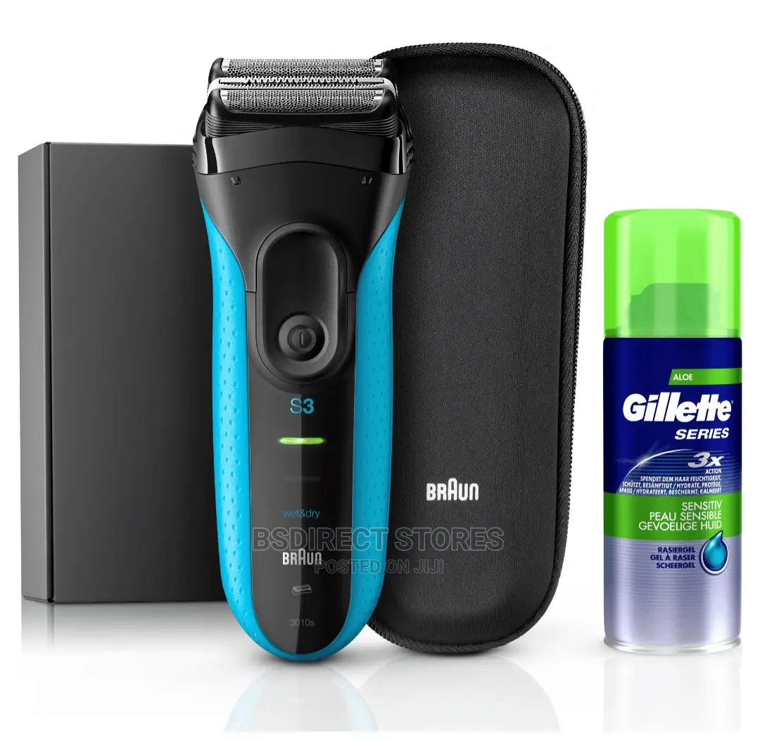 Braun Series 3 Proskin Electric Shaver, Pouch And Gel 3010s