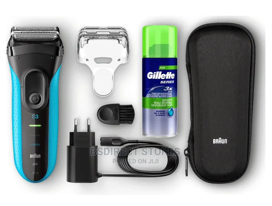Braun Series 3 Proskin Electric Shaver, Pouch And Gel 3010s