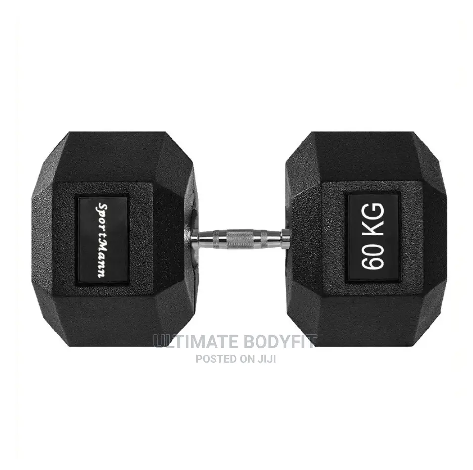 Brand New Pair 60kg Hexgon Dumbbell