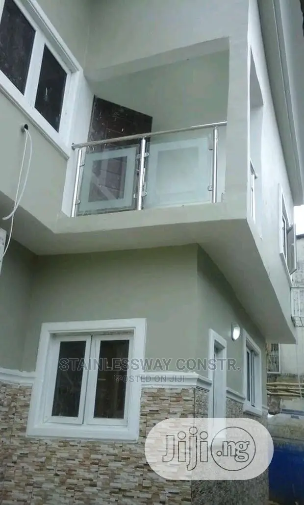 Stainless Glass Design Railing at Garki