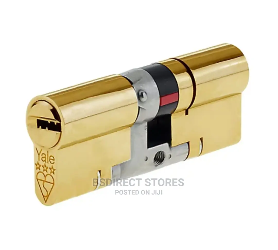 Yale Platinum Brass Single Euro Cylinder Lock, (L)95mm