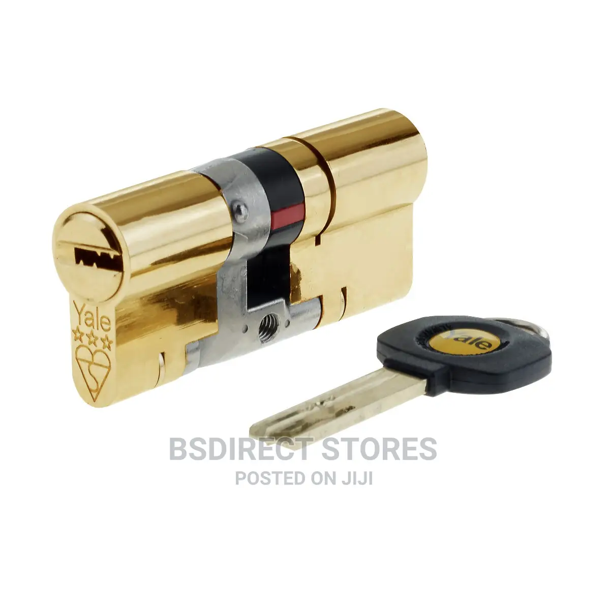 Yale Platinum Brass Single Euro Cylinder Lock, (L)95mm