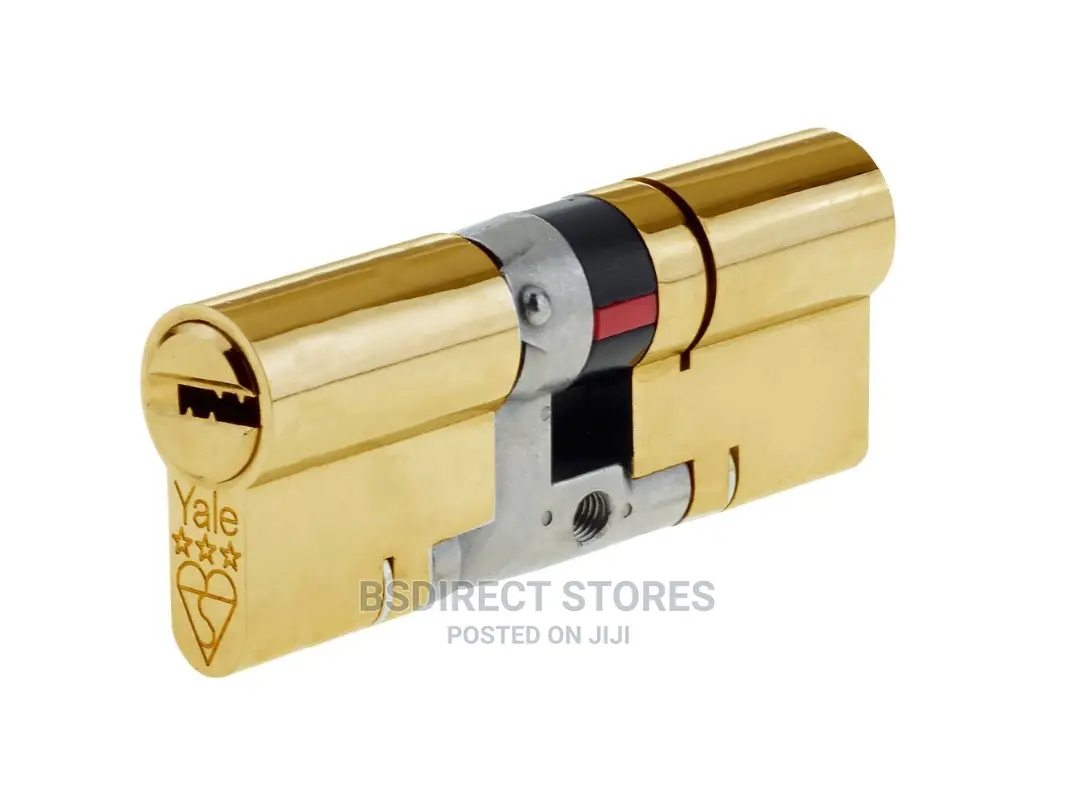 Yale Platinum Brass Single Euro Cylinder Lock, (L)95mm