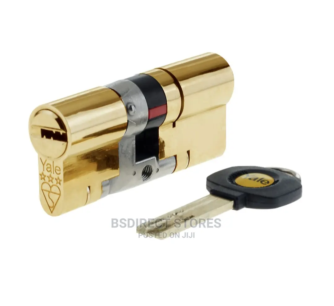 Yale Platinum Brass Single Euro Cylinder Lock, (L)95mm