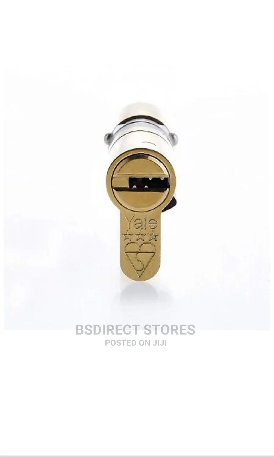 Yale Platinum Brass Single Euro Cylinder Lock, (L)70mm