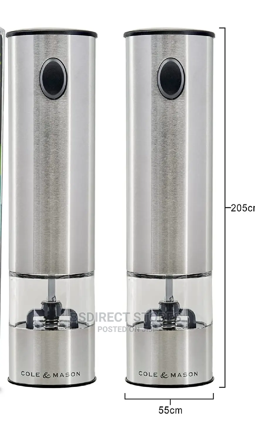 Cole and Mason Electronic Battersea Salt Pepper Mill Giftset