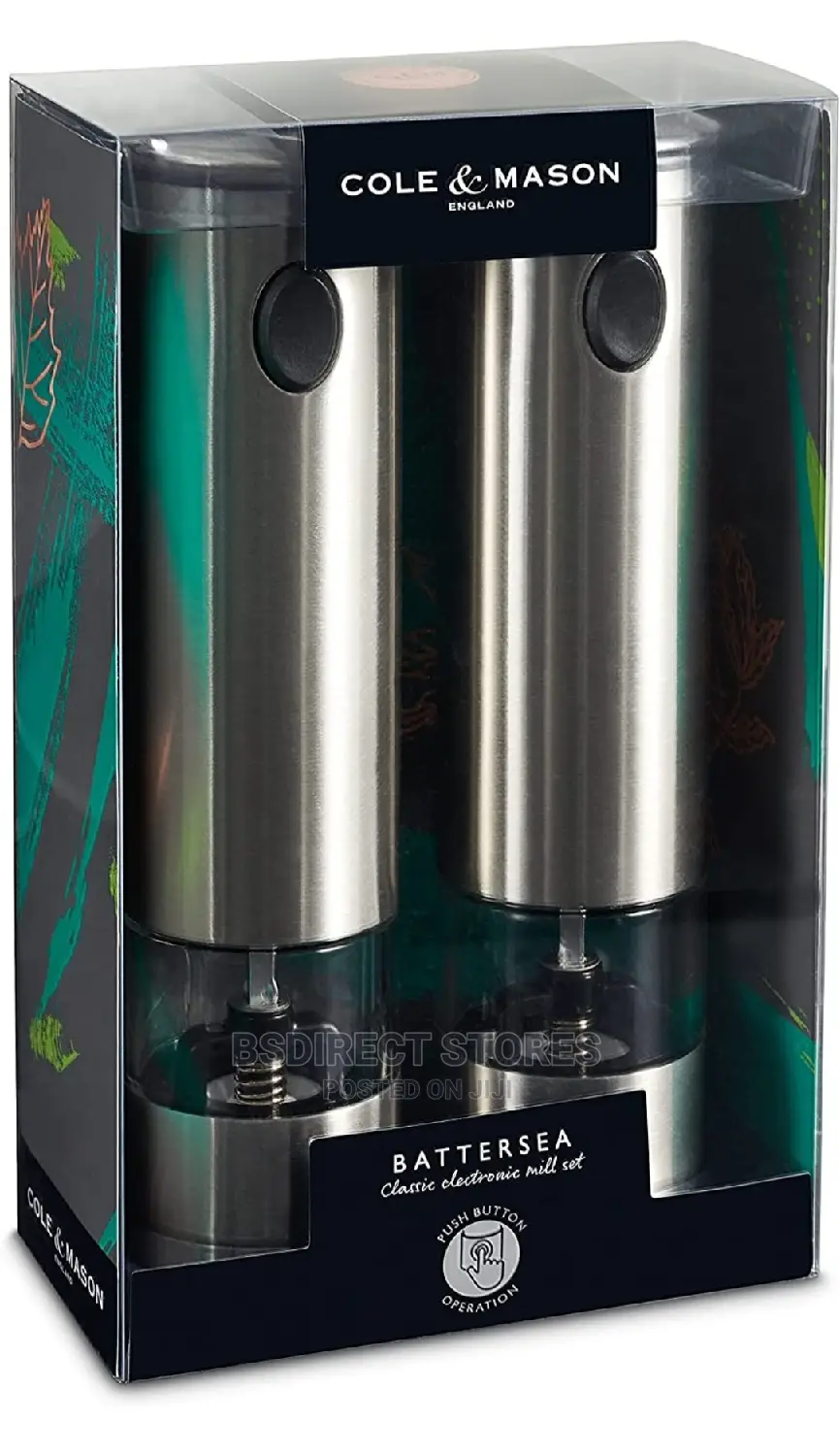 Cole and Mason Electronic Battersea Salt Pepper Mill Giftset