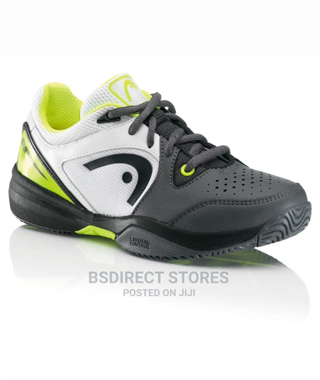 Head Revolt PRO Junior Tennis Shoe Grey/Neon Yellow