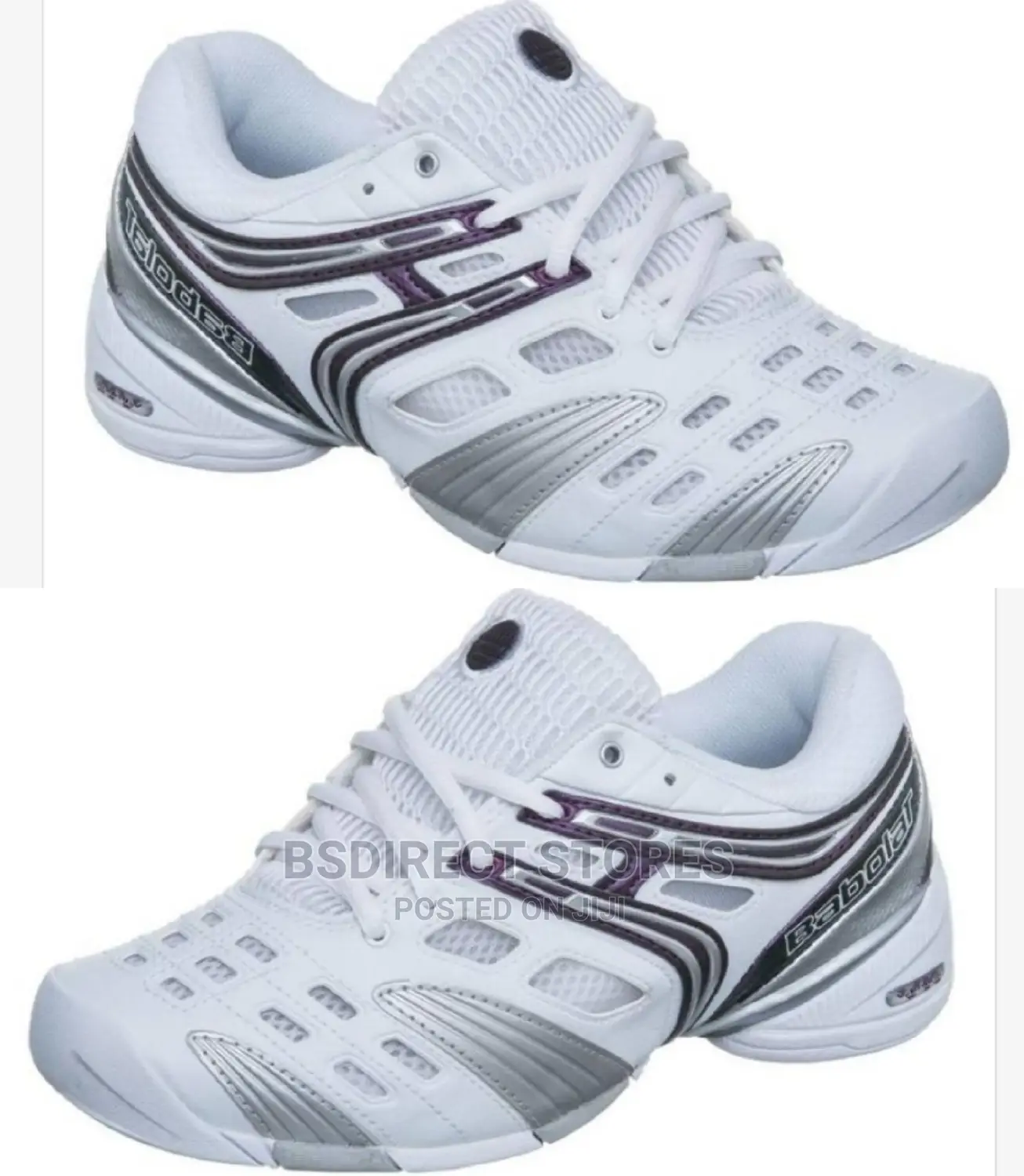 Babolat Womens v-Pro Lady Indoor Tennis Shoes White/Purple