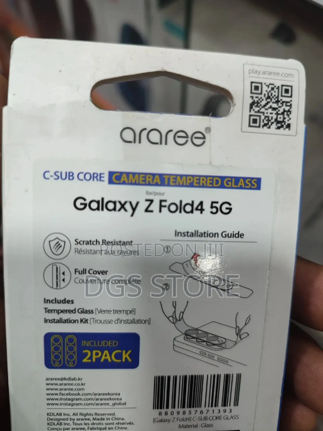 Araree Galaxy Z Fold 4 Camera Tempered Glass Lens