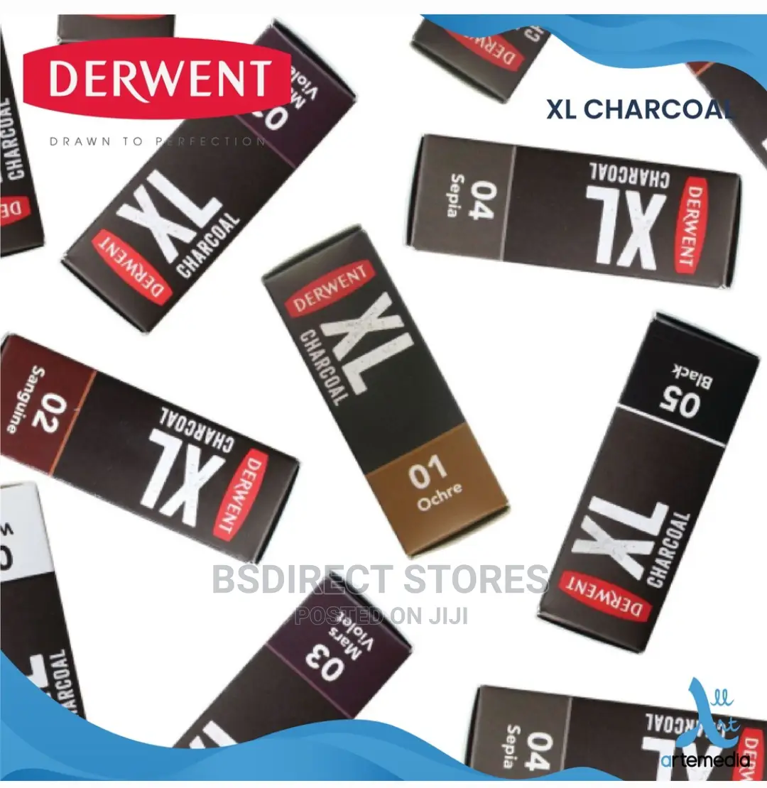 Derwent Xl Chunky Block Charcoal Tin of 6