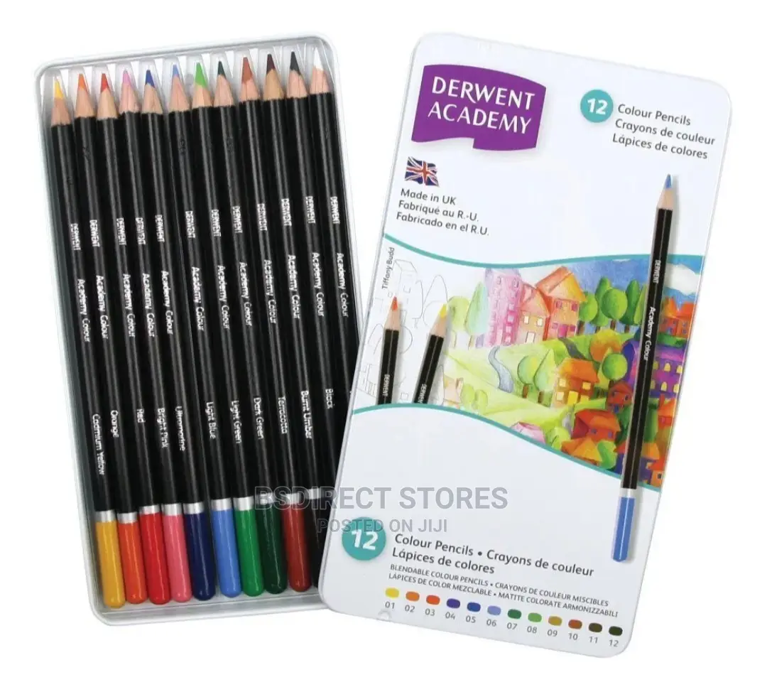 Derwent Academy Watercolour Pencil: 12 Piece Set, Tin