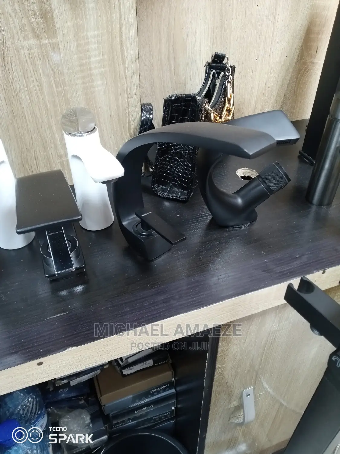 Black Curve Basin Mixer Tap