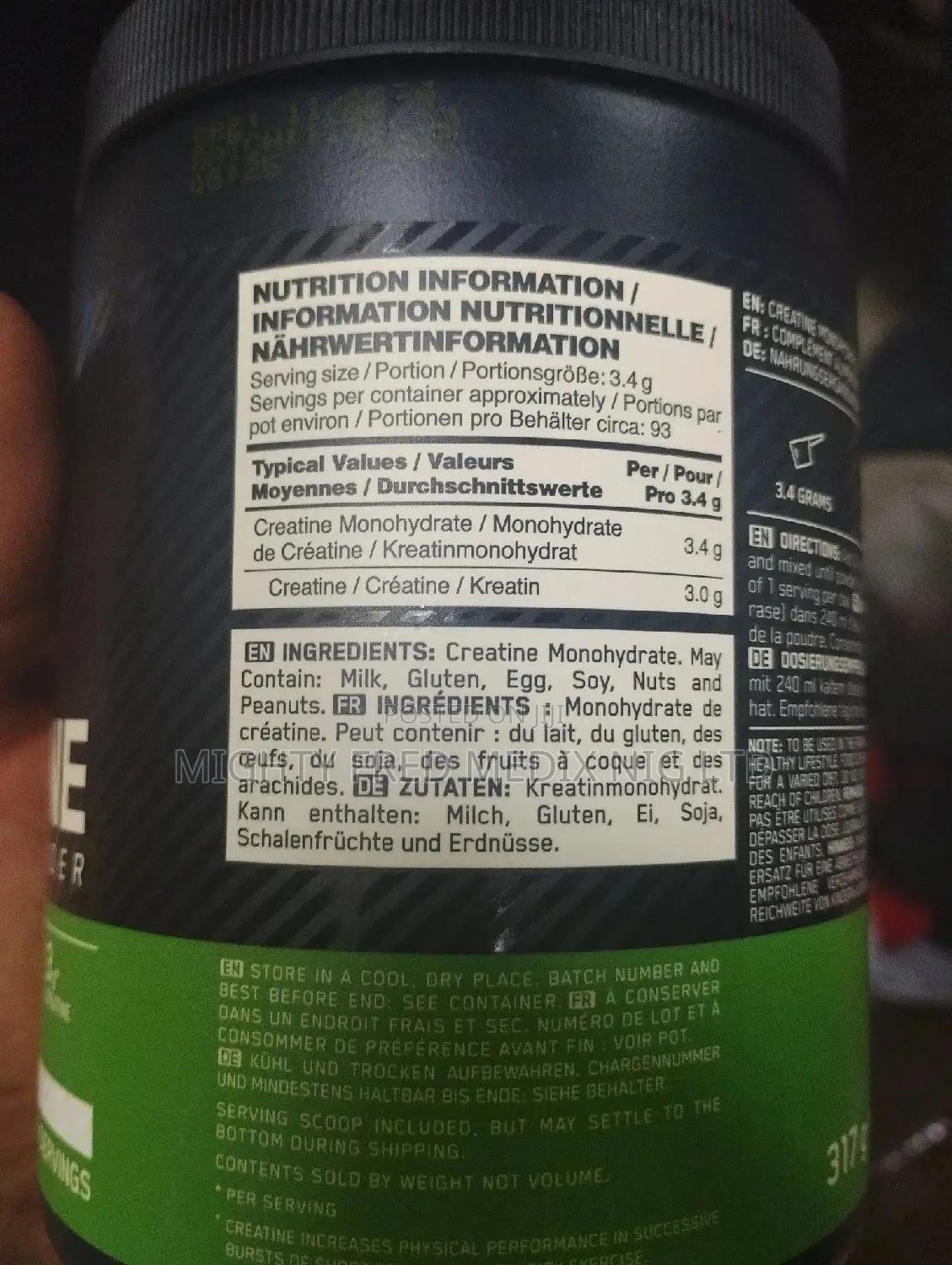 Optimum Nutrition Micronised Creatine Powder