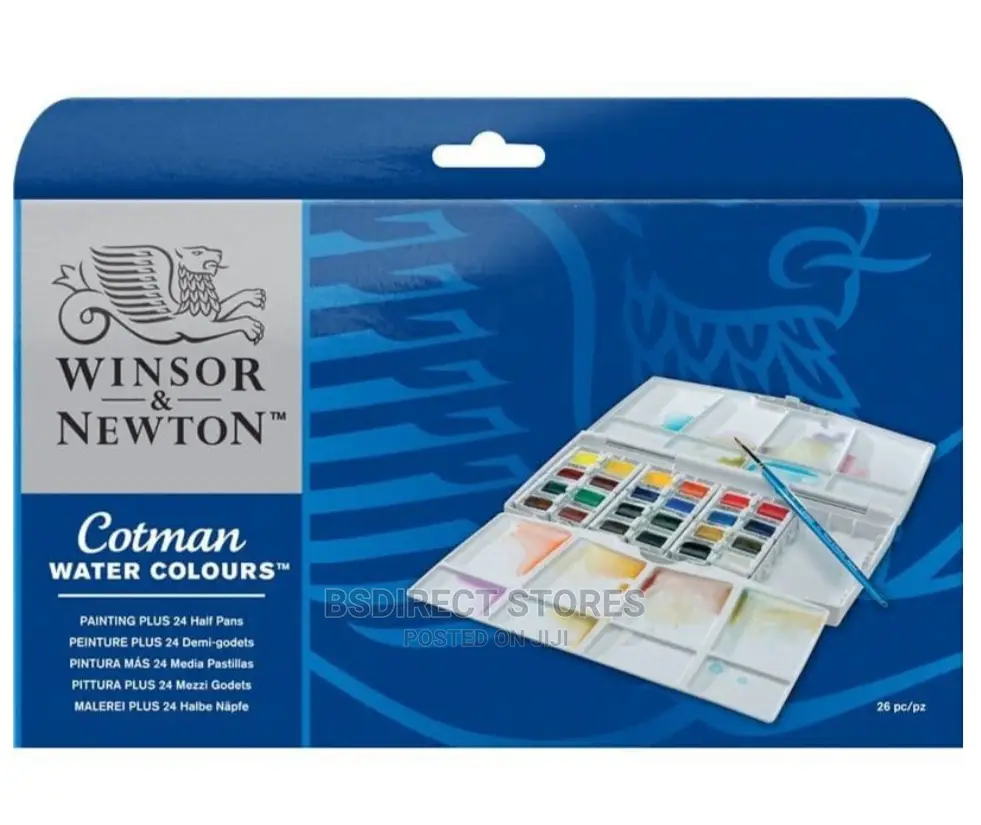 Winsor Newton Cotman Painting Plus 24 Half Pan Set