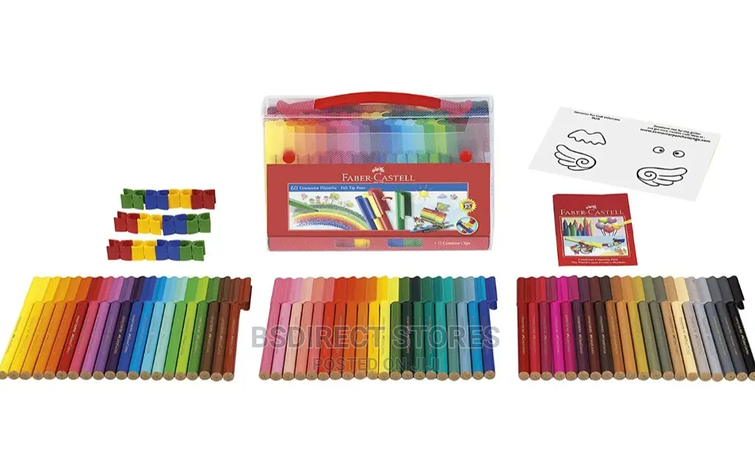 Faber-castell Connector Fibre Tip Pens - Assorted Colours 60