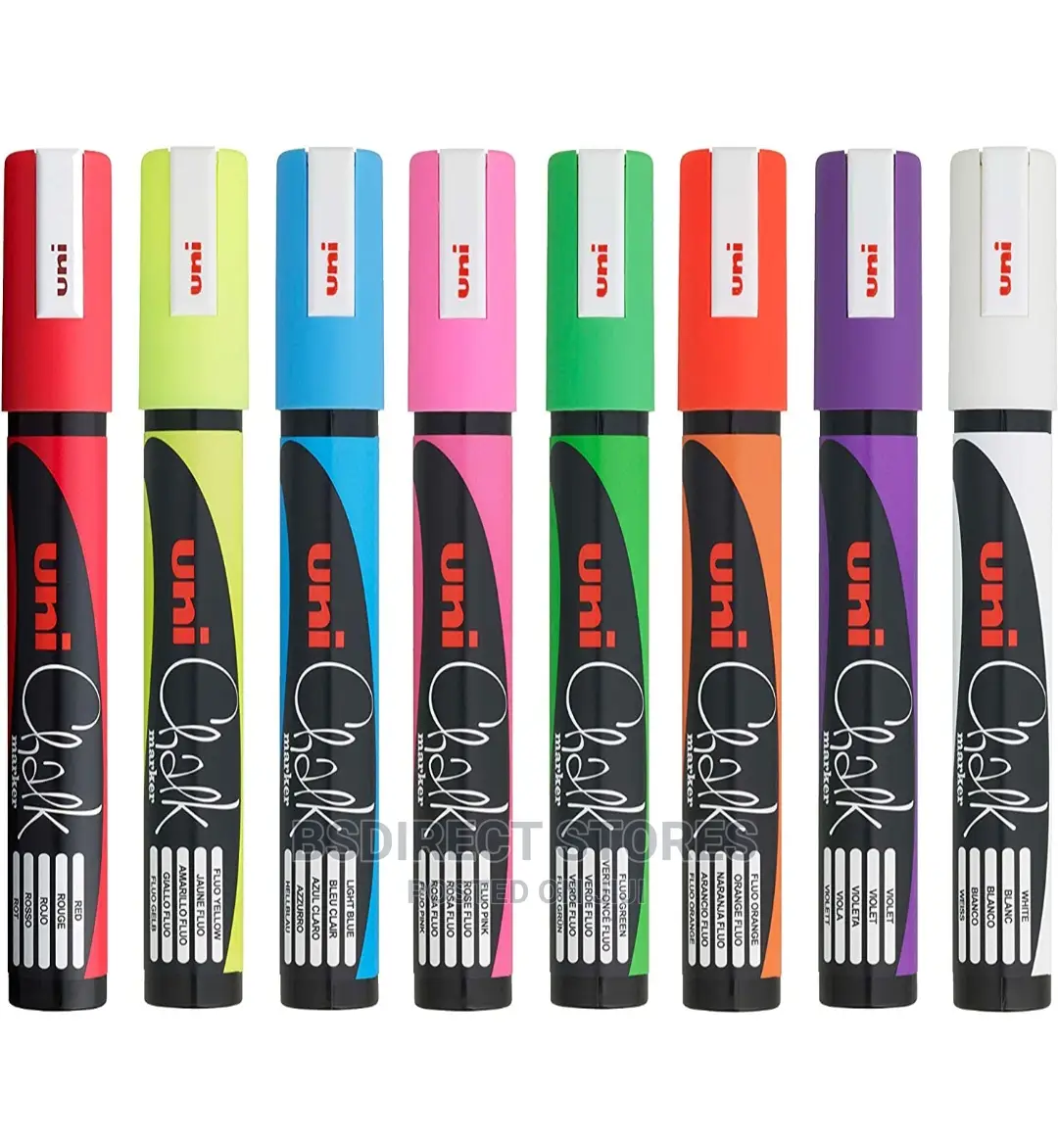 Uni-Ball Unichalk Chalk Marker Medium Assorted (Pack of 8)