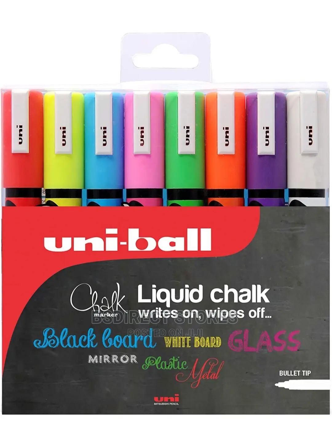 Uni-Ball Unichalk Chalk Marker Medium Assorted (Pack of 8)