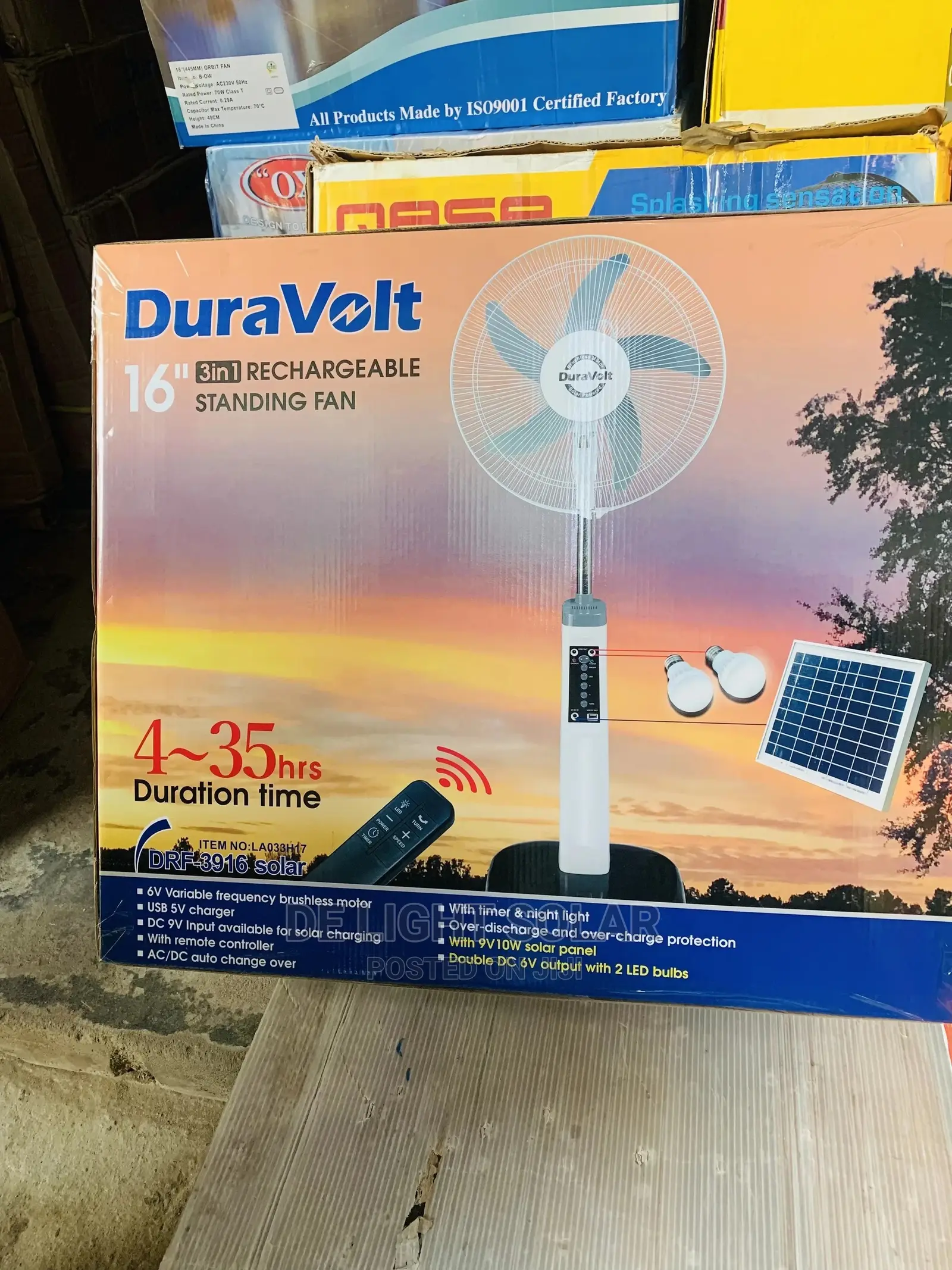 16” Duravolt Rechargeable Fan