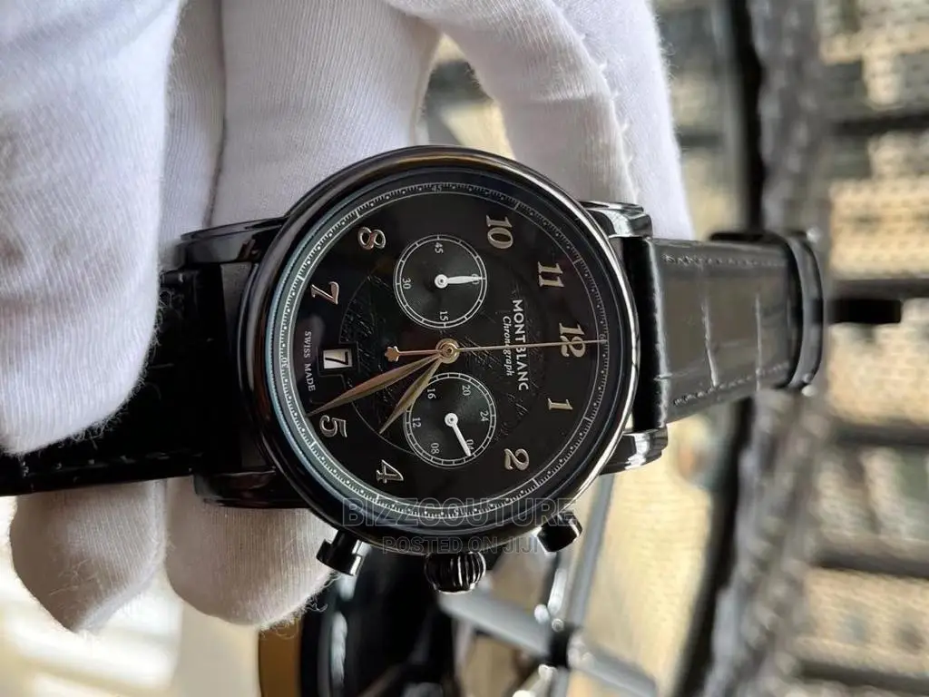 Originall MONTBLANC Leather Strap Watch Available in Store