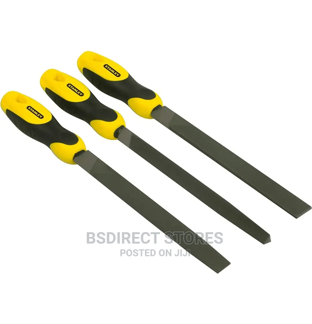 Stanley STA022464 Flat 1/2 Round & 3 Square File Set 3 Piece