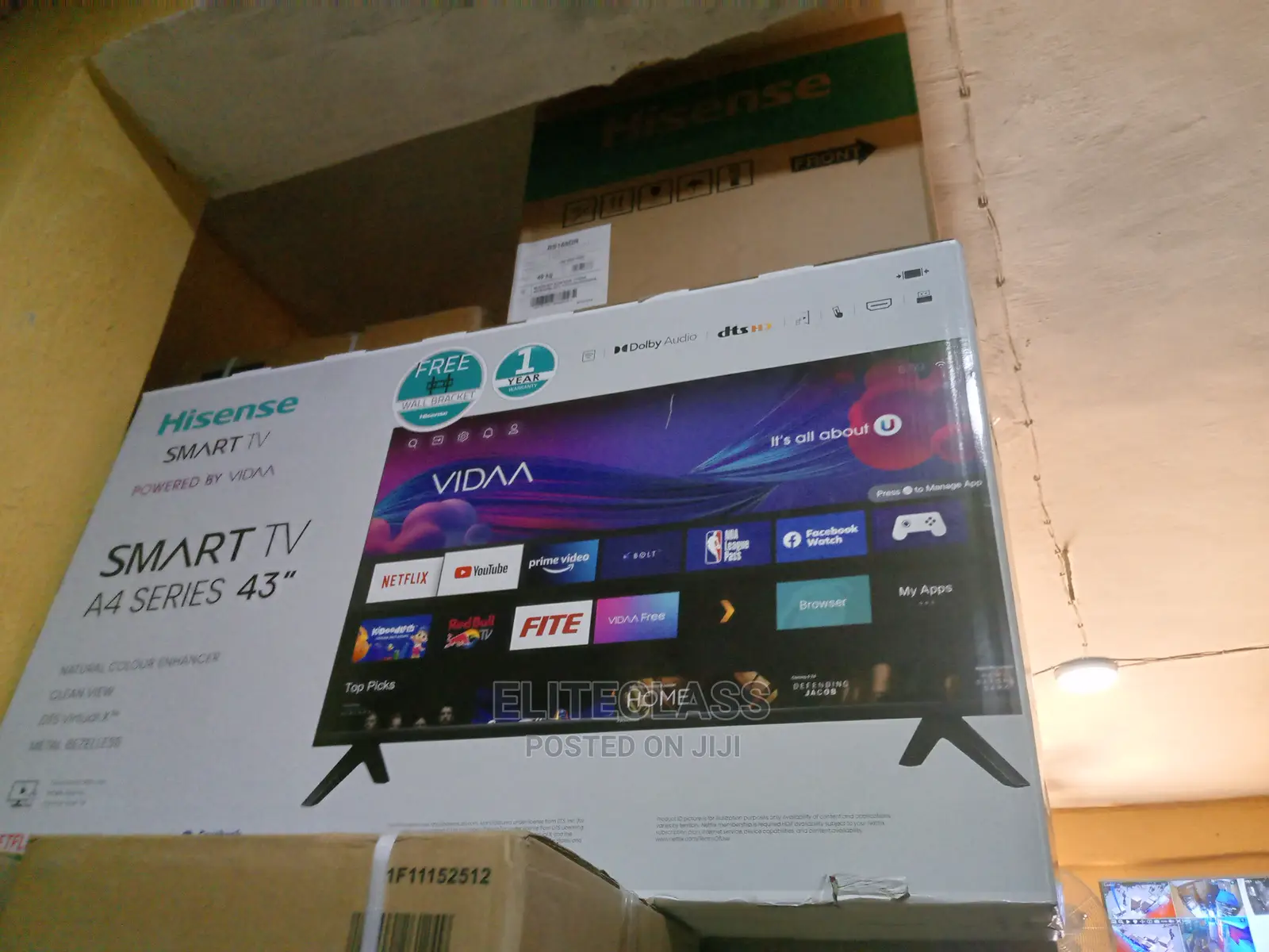 Hisense Smart TV - 43 Inch A4G Series Uhd Brand New