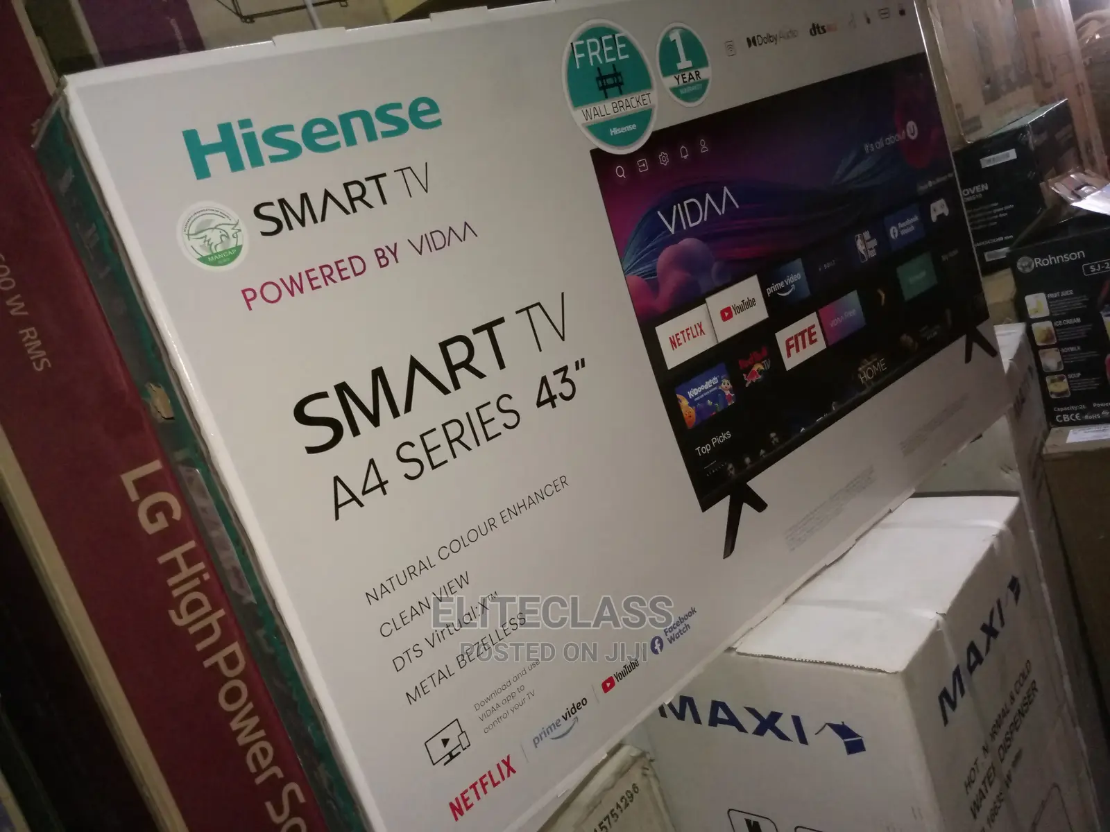 Hisense 43'' LED Smart TV ( Vidaa) With One Year Warranty