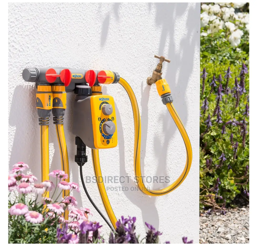 Hozelock Grey, Red & Yellow 4-way Hose Pipe Connector