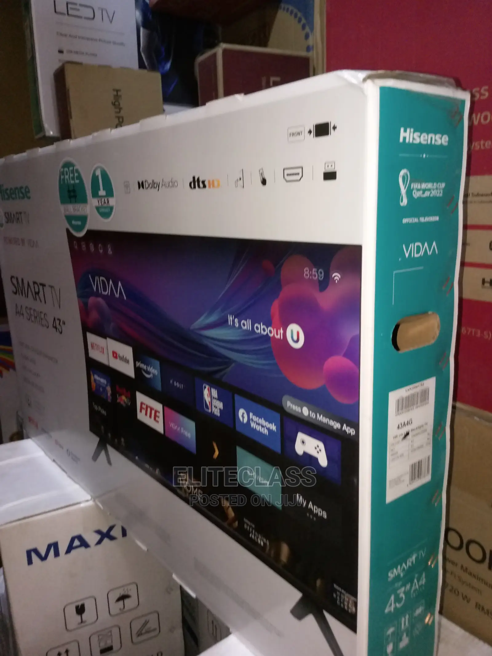 Hisense 43'' LED HD Smart Tv| Netflix+ Youtube App