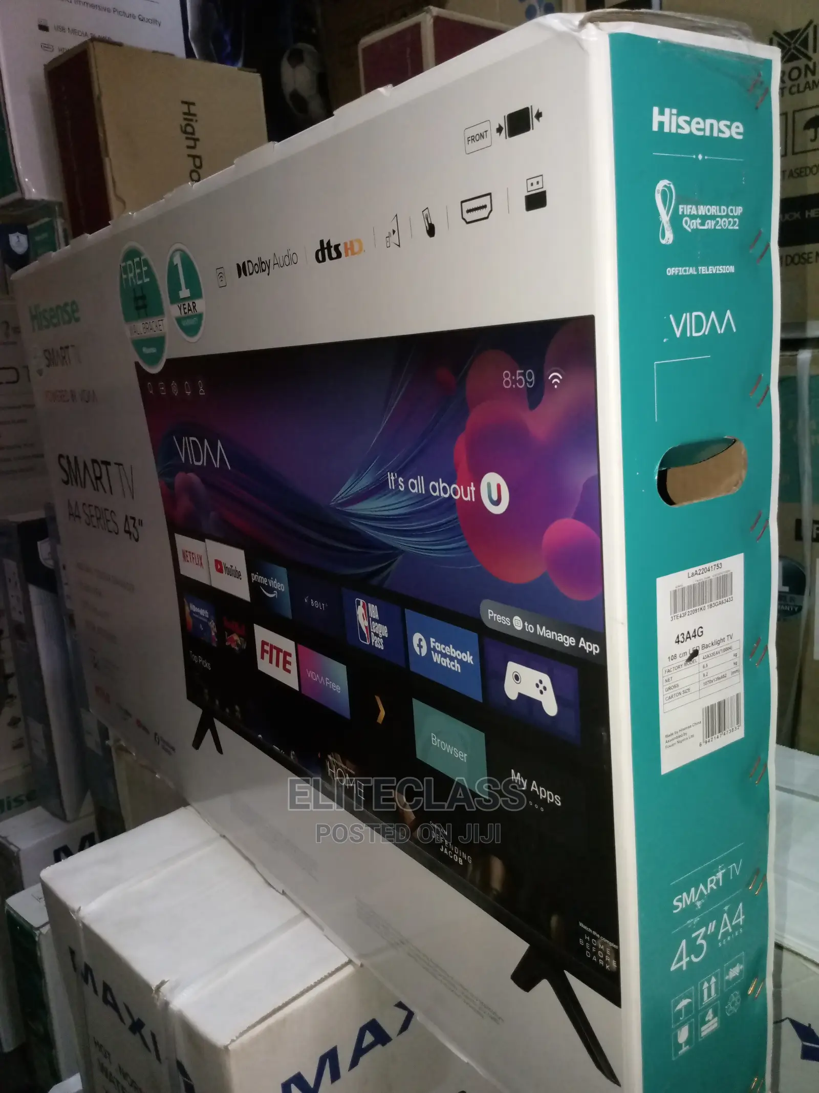 43'' A4G Hisense Full HD Brand New TV