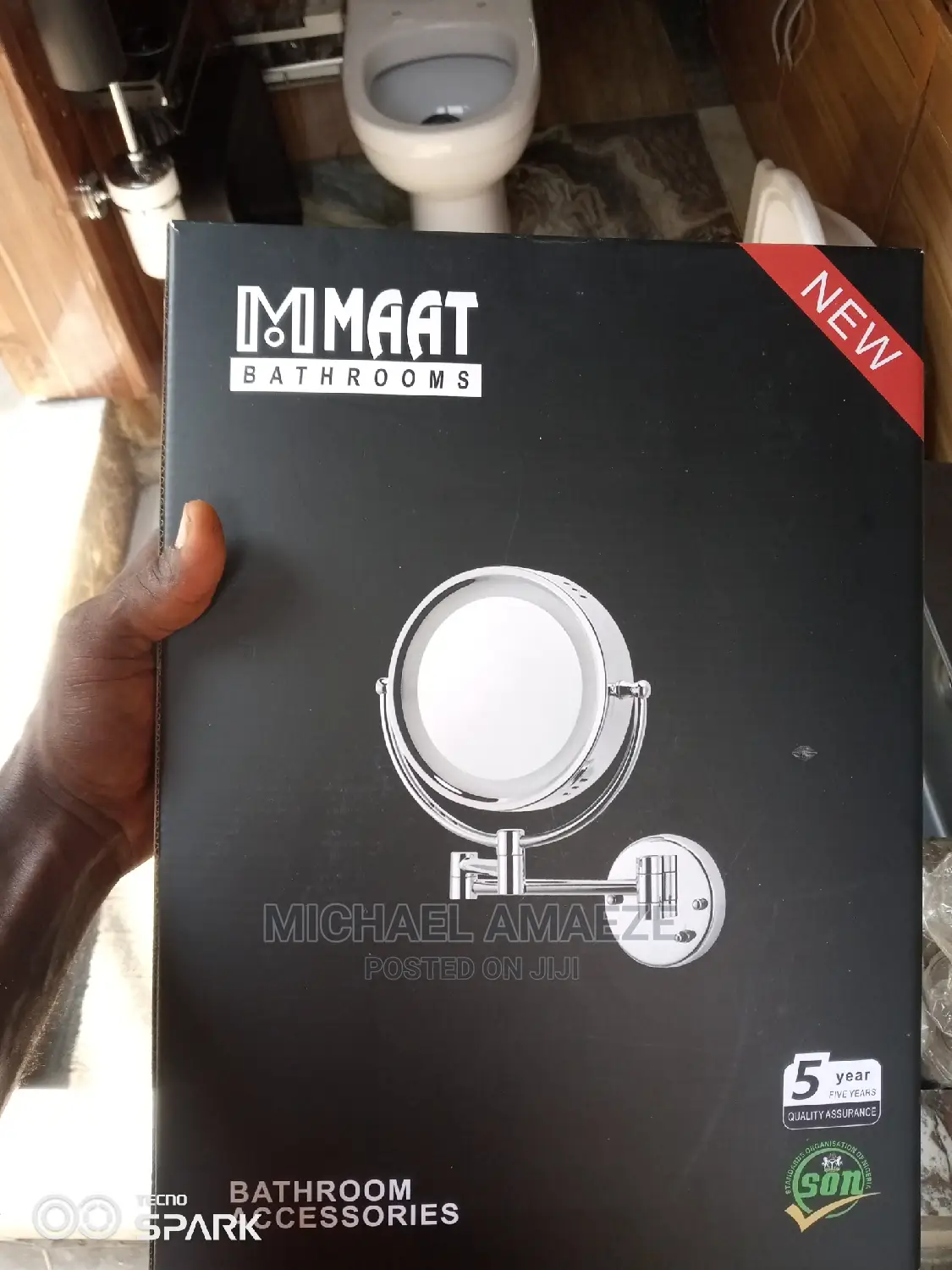 Magnifying LED Mirror Silver and Gold Color