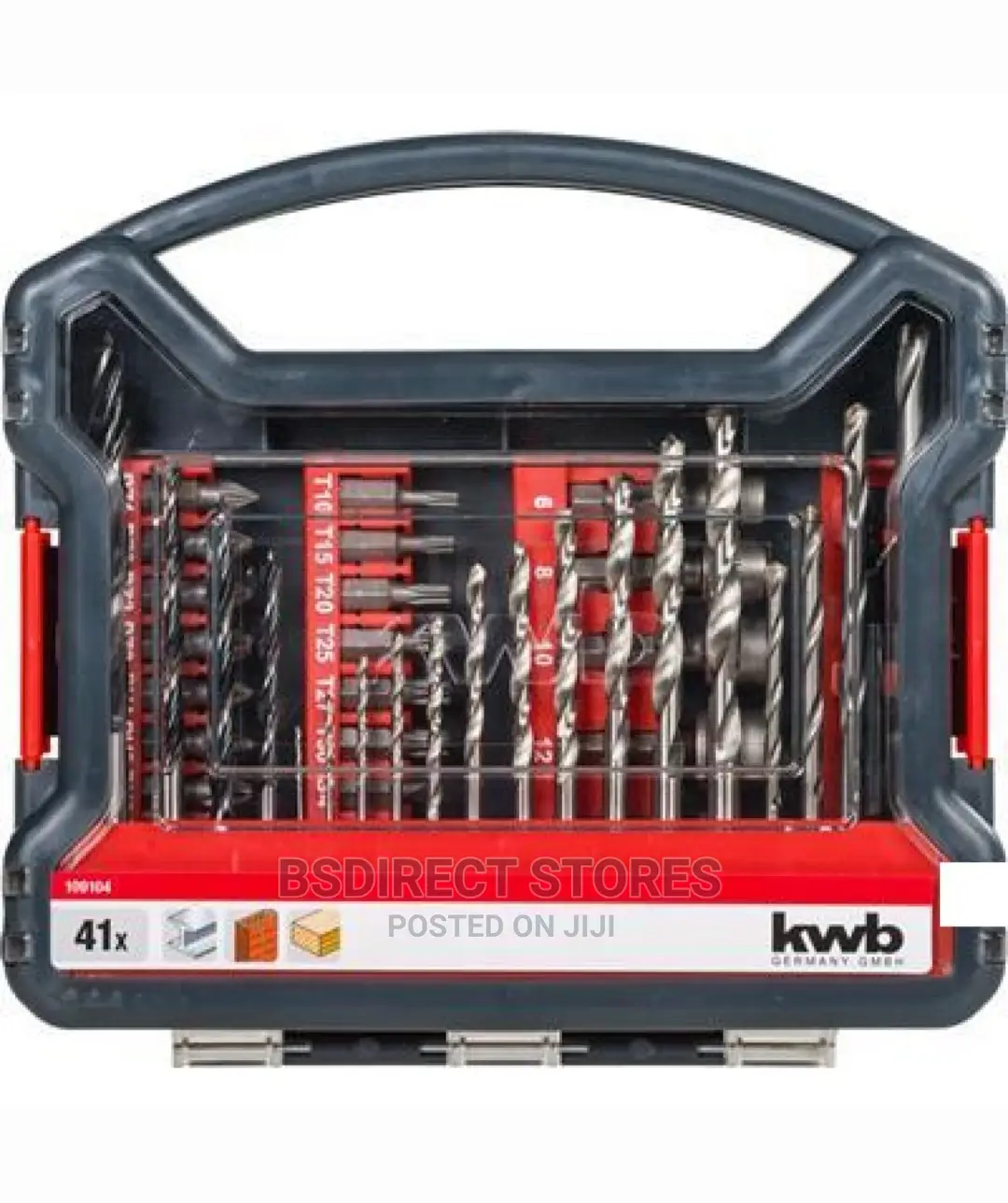KWB Power- 41 Drill and Bit Set, Grains, Stone, Wood, Metal