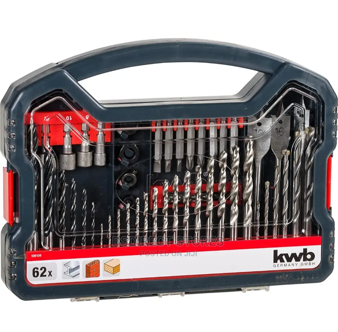 KWB Einhell 62 Piece Stone, Wood, Metal Milling Drill Set