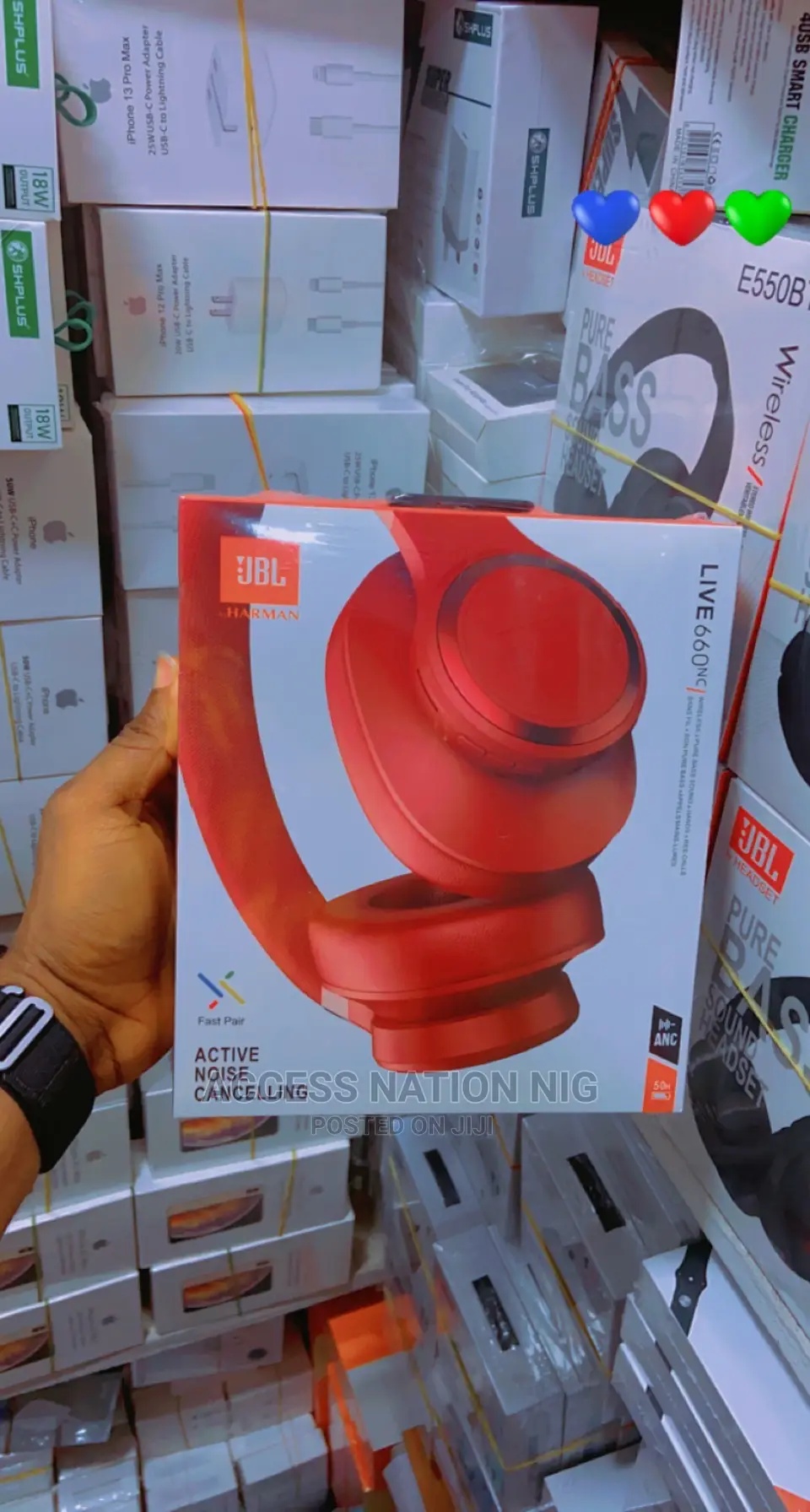 JBL Live 660NC Noise-Canceling Wireless Over-Ear Headphones