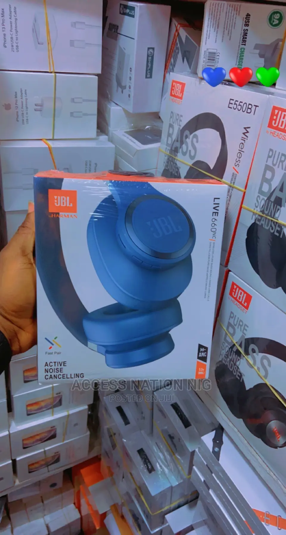 JBL Live 660NC Noise-Canceling Wireless Over-Ear Headphones