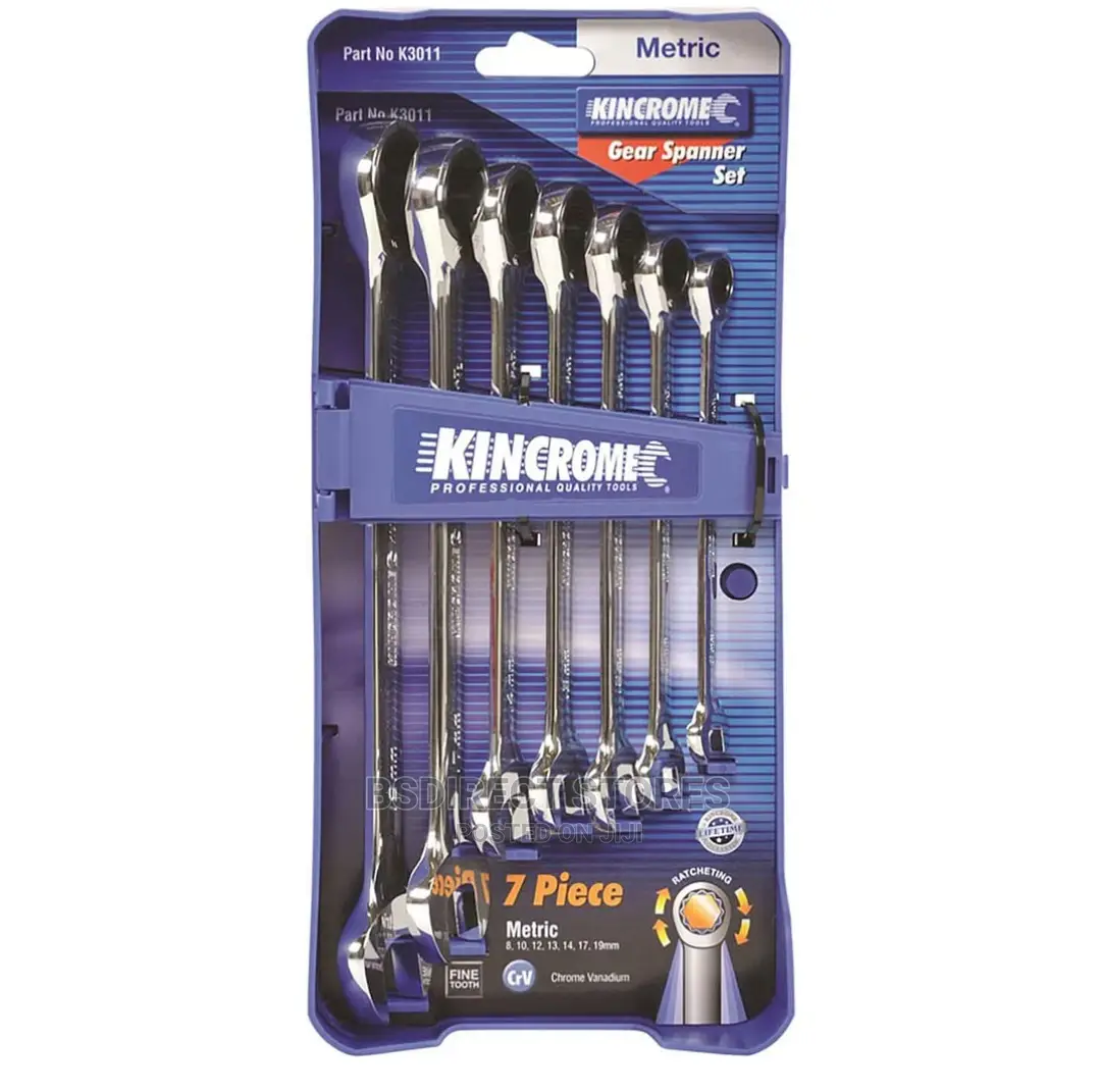 Kincrome Professional 7 Piece Flex Gear Spanner Set Metric