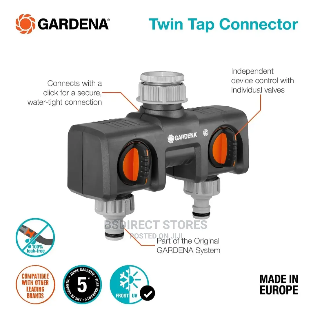 GARDENA Twin-Tap Hose Pipe Watering Water Computers Timers