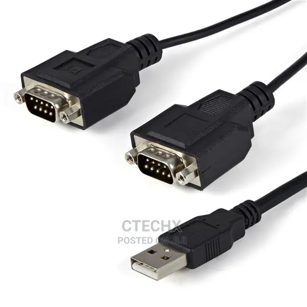 2 Port FTDI USB to Serial RS232 Adapter Cable With COM Reten