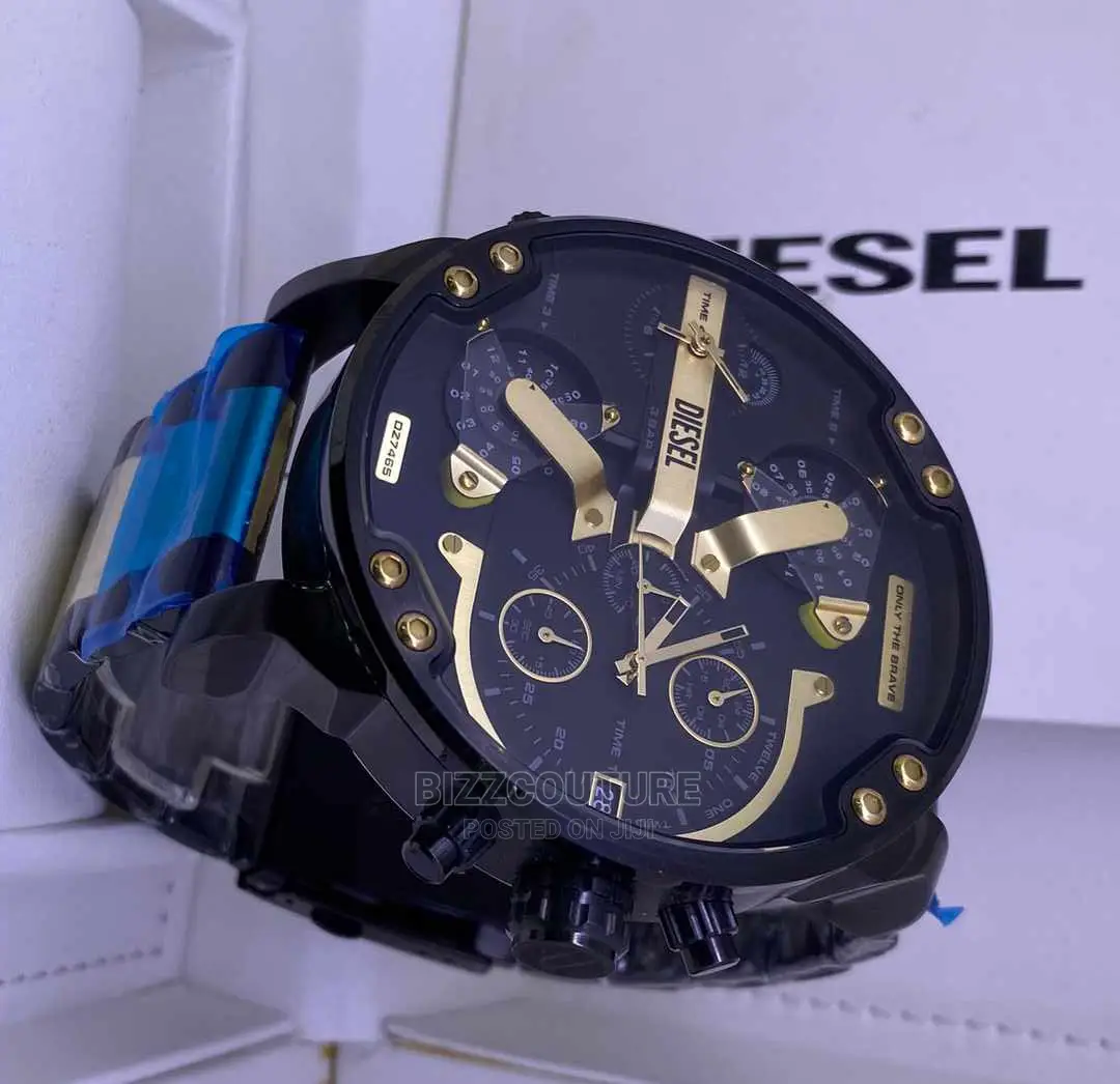 Original DIESEL Black Chain Strap Watch Available in Store