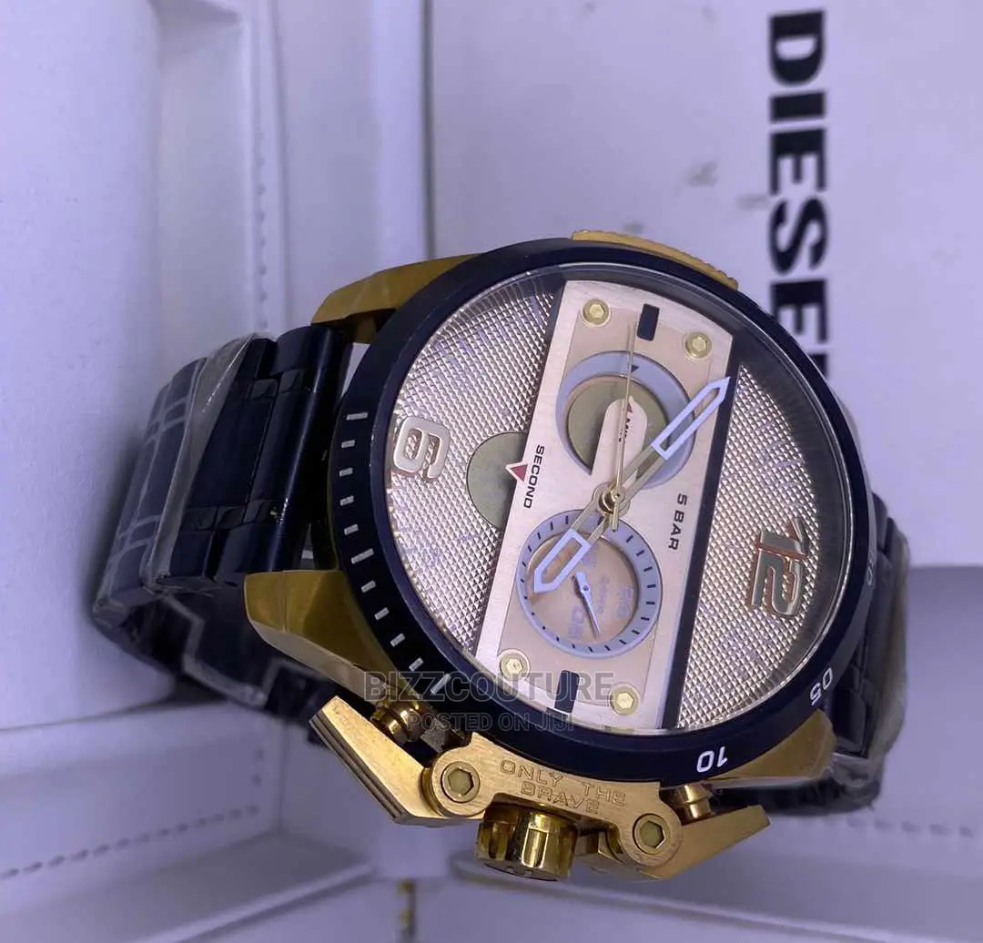 Original DIESEL Black Chain Strap Watch Available in Store